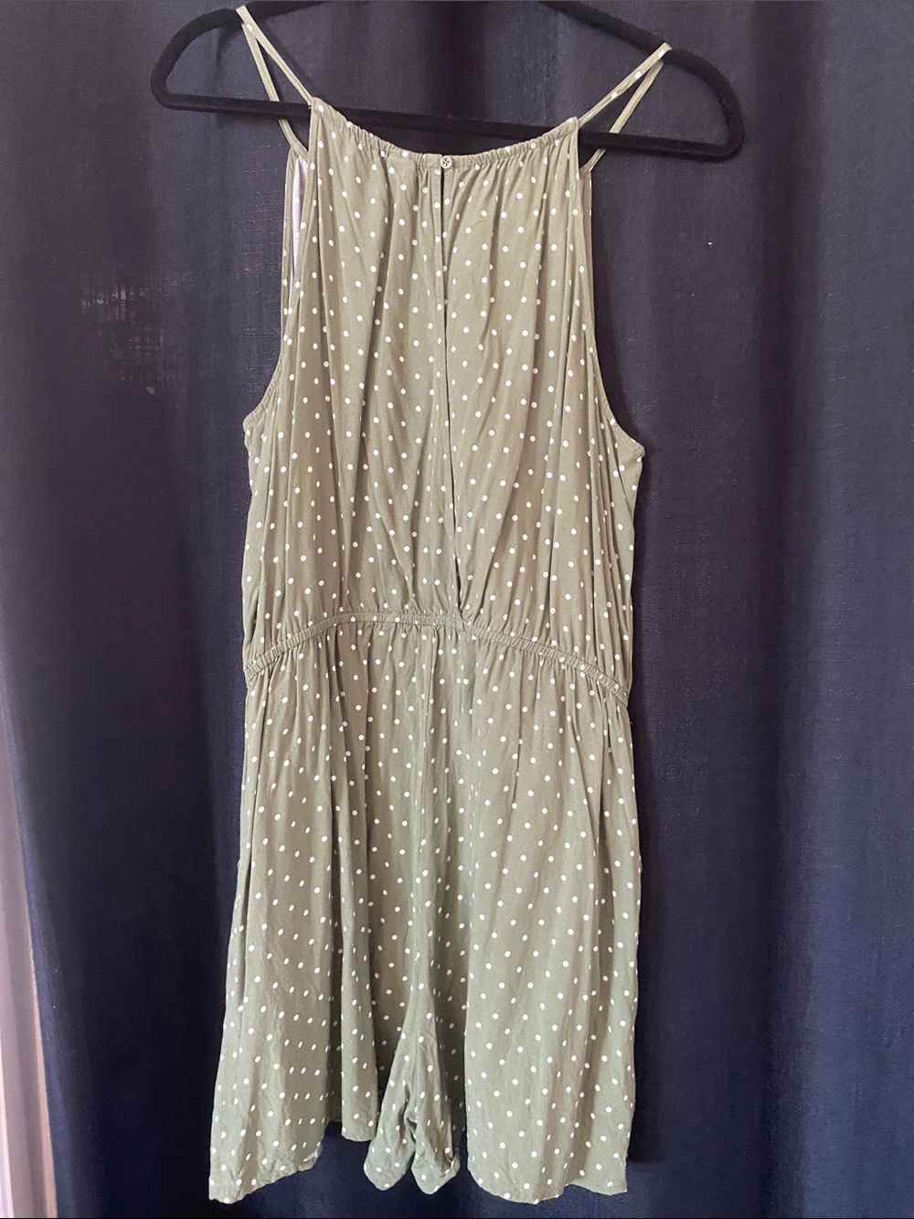 Old Navy Olive Green Polka Dot Romper - Picture 6 of 6